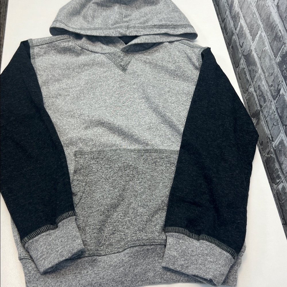 Boy's Copper Denim Gray and Black Hoodie - Picture 6 of 7